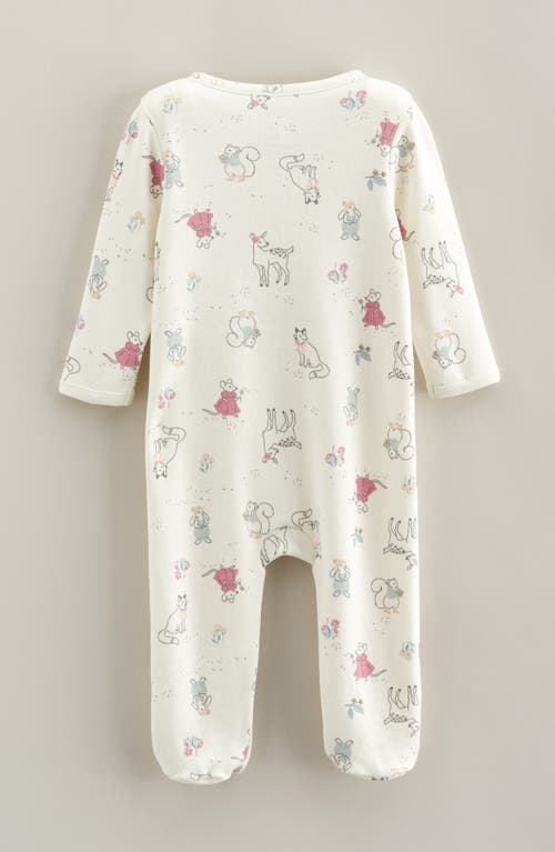 Nordstrom Print Cotton Footie In Multi