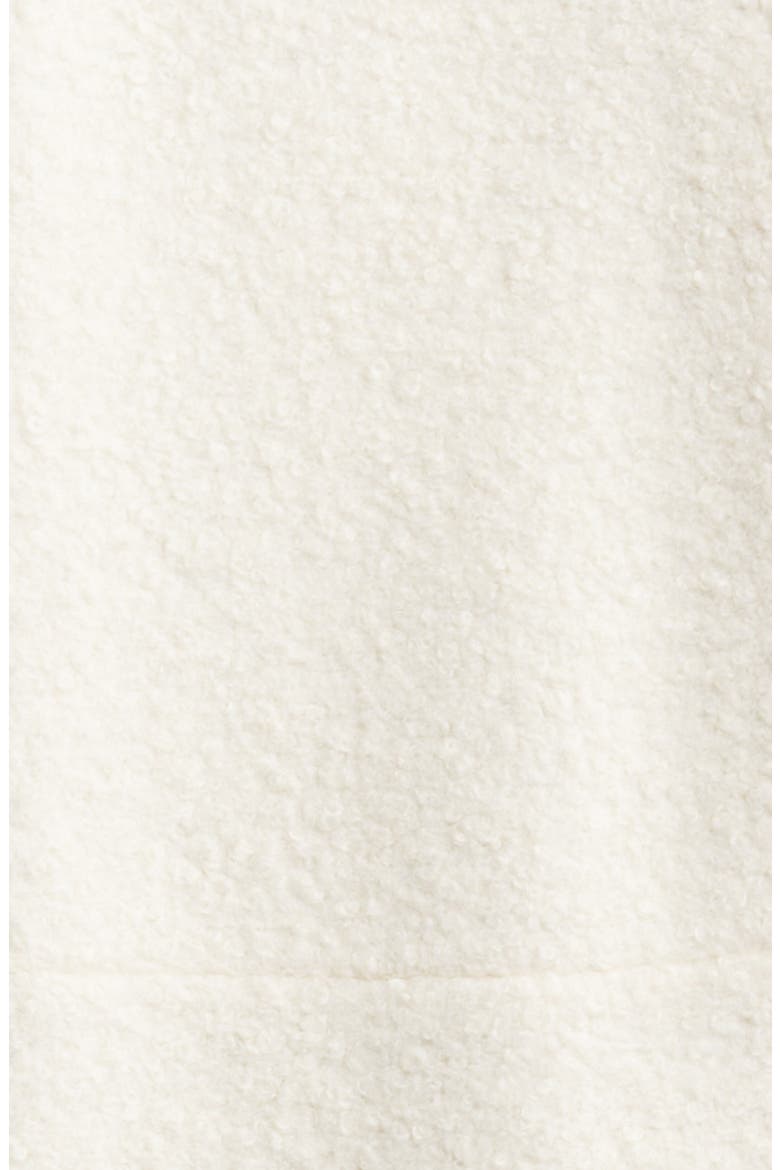 Walker Notch Lapel Longline Bouclé Coat, Alternate, color, CREAM