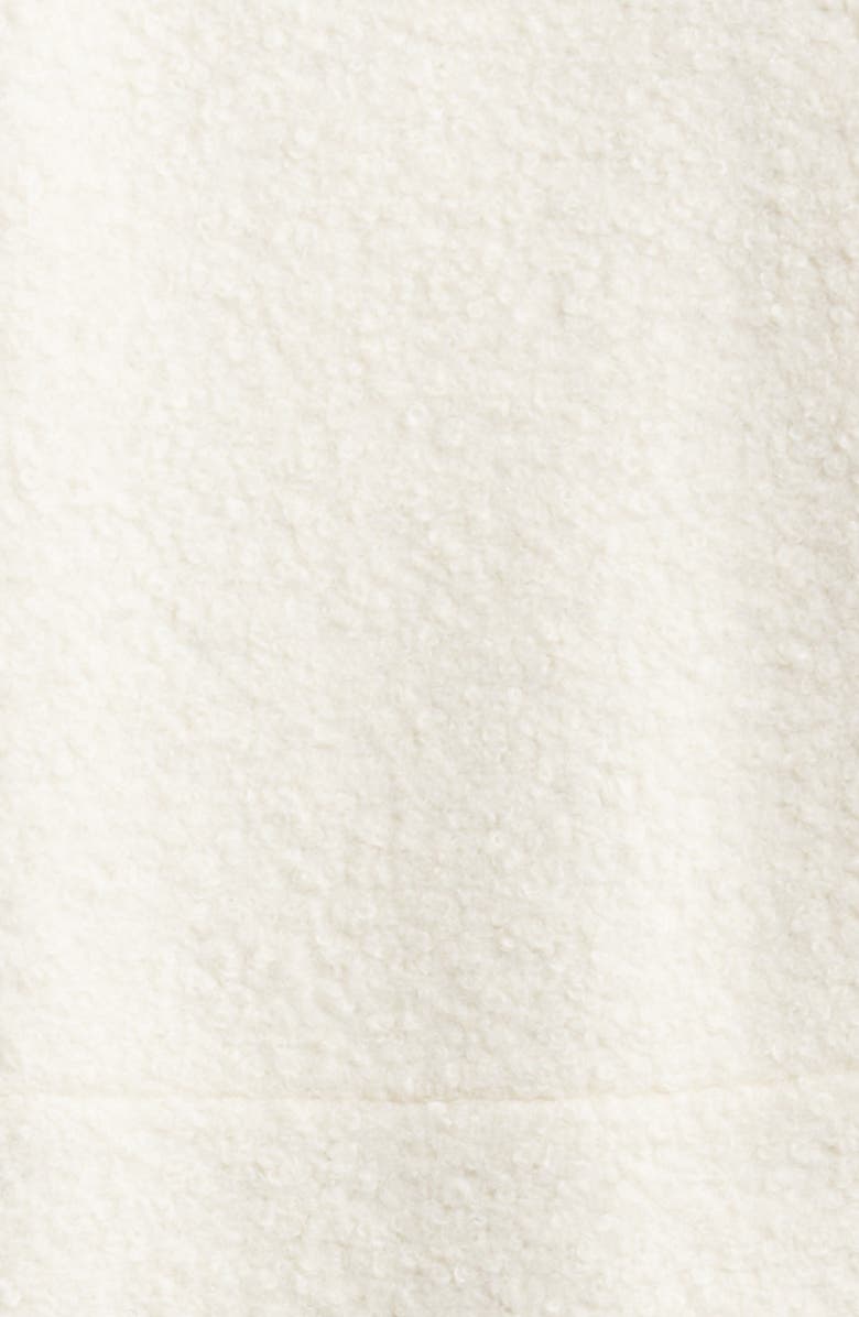 BCBGeneration Walker Notch Lapel Longline Bouclé Coat, Alternate, color, Cream