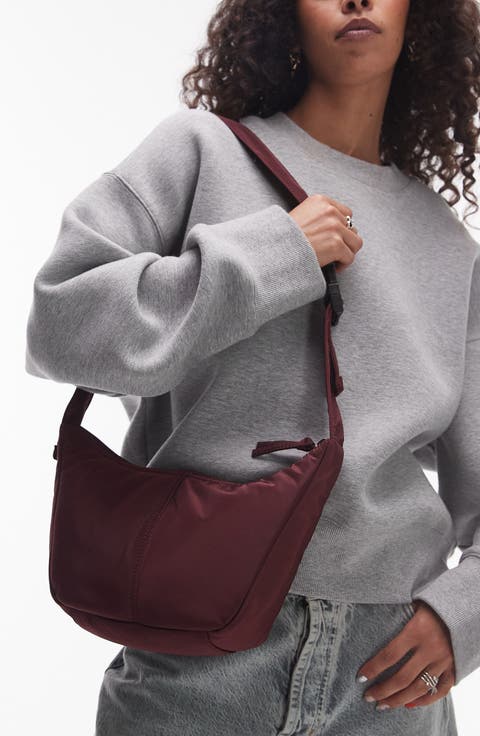 TOPSHOP ハンドバッグ Topshop Cairo slouchy nylon quilt cross body bag in leopard