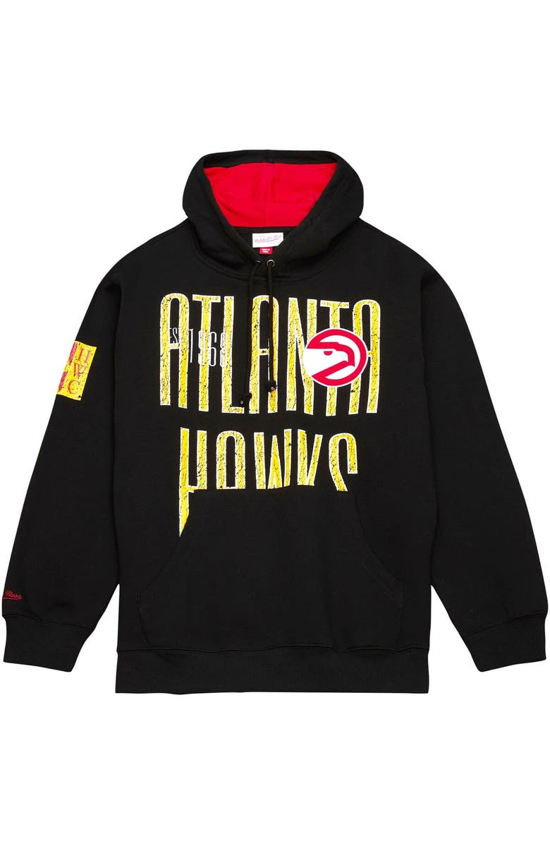 Mitchell & Ness Men's Mitchell & Ness Black Atlanta Hawks Hardwood Classics OG 2.0 Pullover Hoodie, Alternate, color, Black