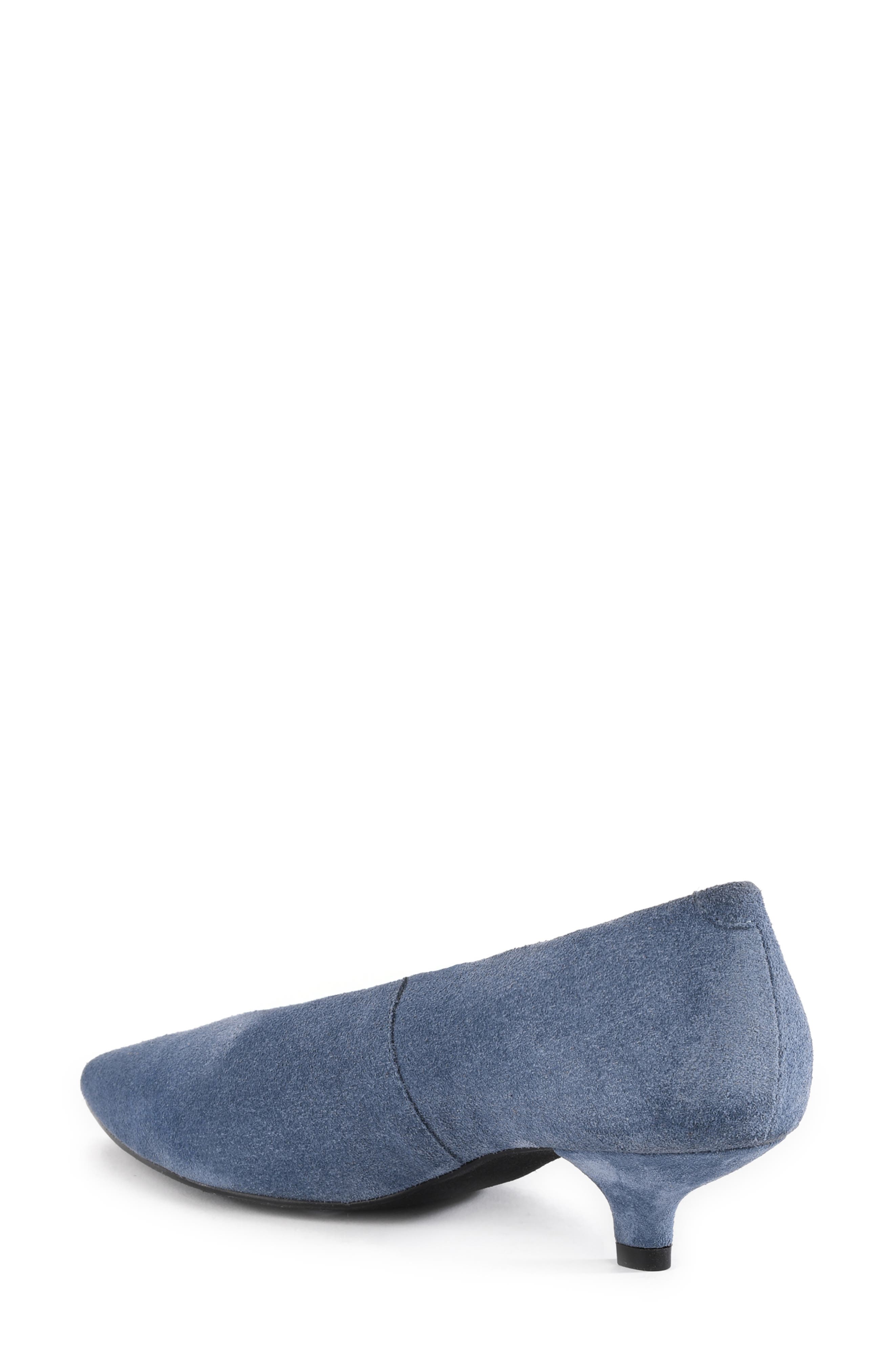 Libertine Pointed Toe Kitten Heel Pump, Alternate, color, BLUE