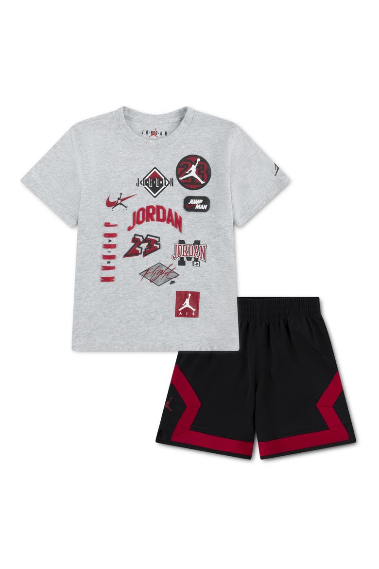 Kids' MJ Dynasty Graphic T-Shirt & Shorts Set, Main, color, BLACK
