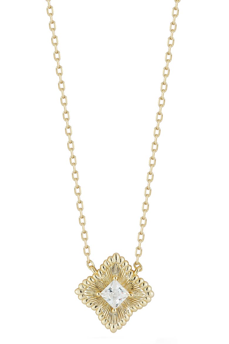 Clover Pendant Necklace, Main, color, GOLD