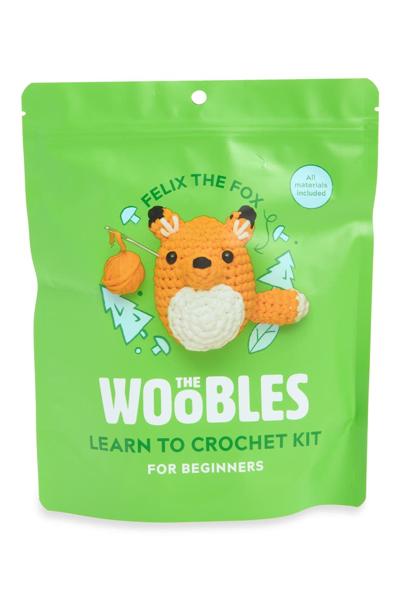 Fox Learn to Crochet Kit, Main, color, ORANGE