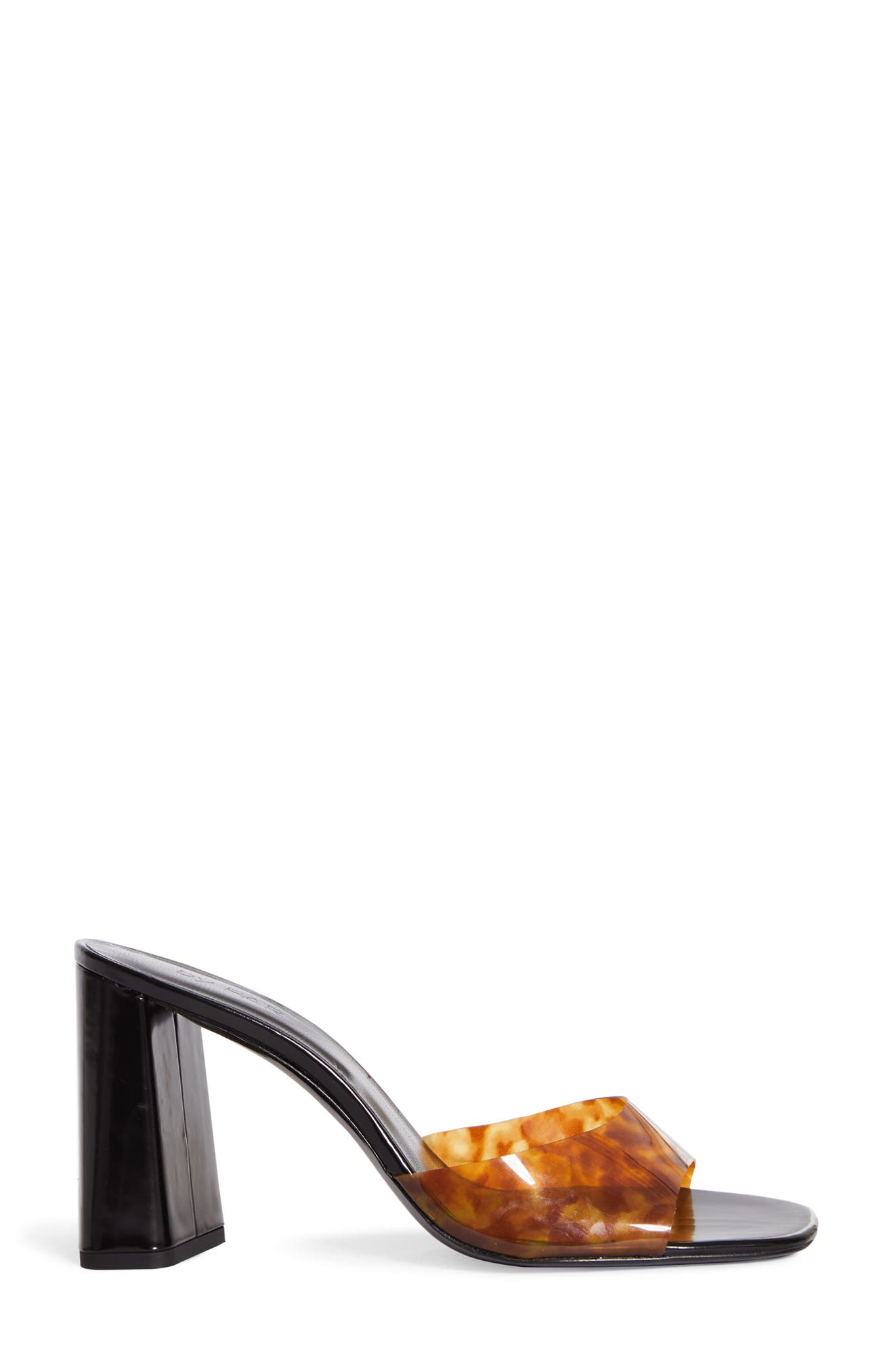 By Far Juju Clear Tortoiseshell Pattern Strap Sandal, Alternate, color, 