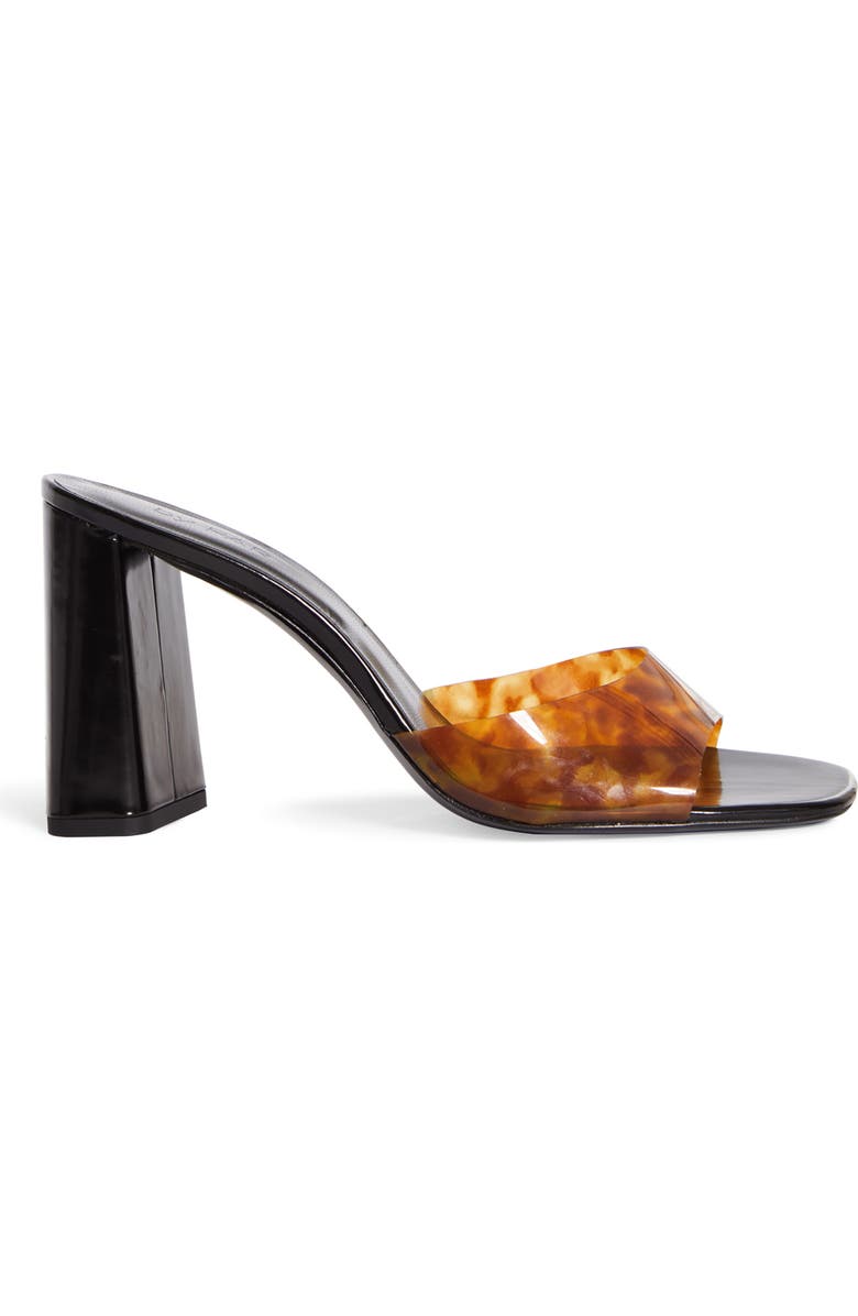 By Far Juju Clear Tortoiseshell Pattern Strap Sandal, Alternate, color,