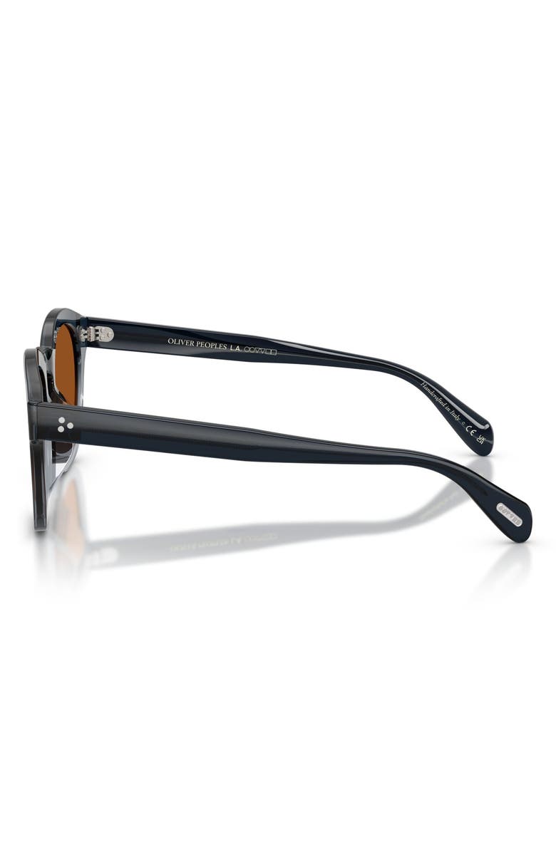 Oliver Peoples Boudreau La 48mm Round Sunglasses, Alternate, color, Twilight Gradient / Brown