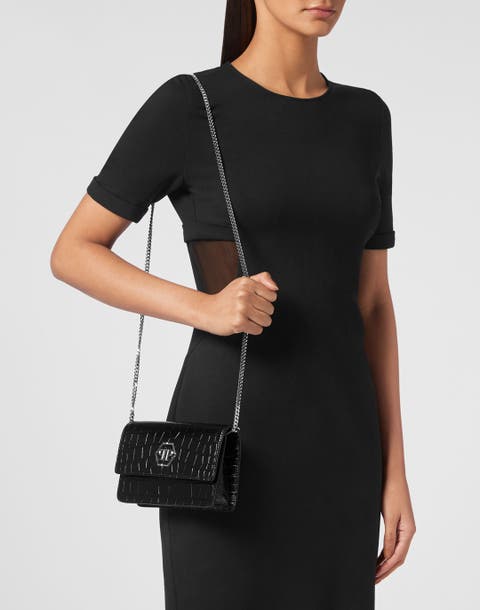 Clutch Croco Print Hexagon Women