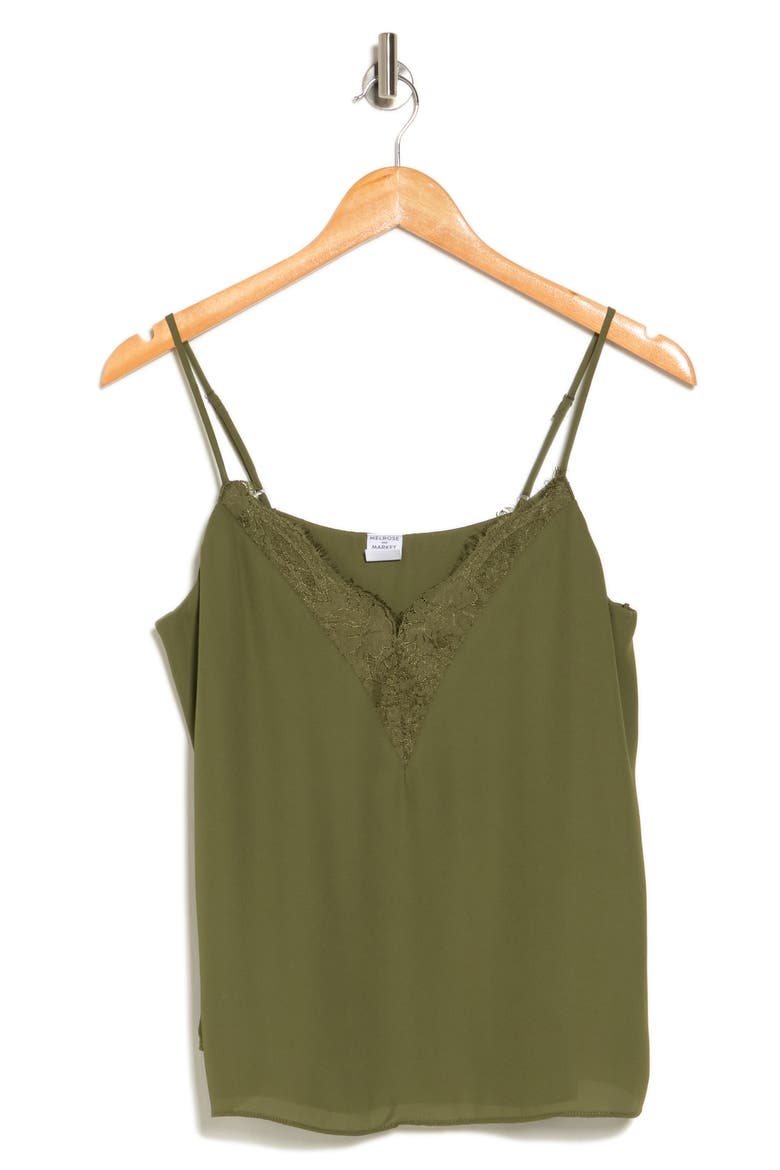 Lace Cami, Alternate, color, OLIVE MOSS