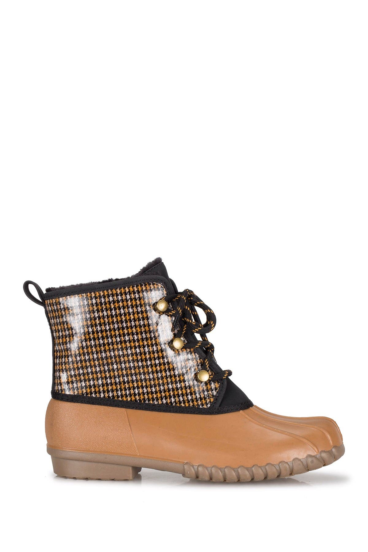 BARETRAPS Fernanda Water-Resistant Duck Boot, Alternate, color, Camel Multi