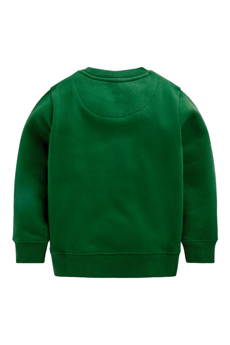Kids' Festive Appliqué Sweatshirt, Alternate, color, GREEN NUTCRACKER MARCHING BAND