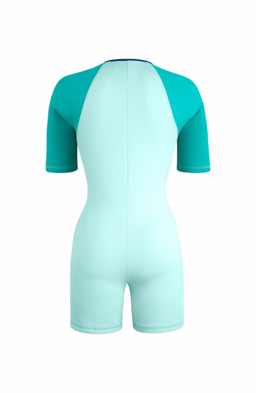 Vilebrequin Short Tricolor One-piece Rashguard Swimsuit