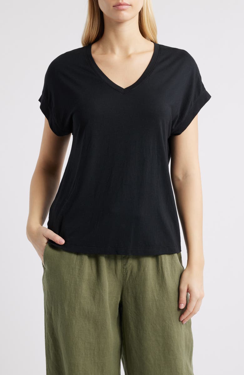 Tommy Bahama Kauai V-Neck T-Shirt, Main, color, Black