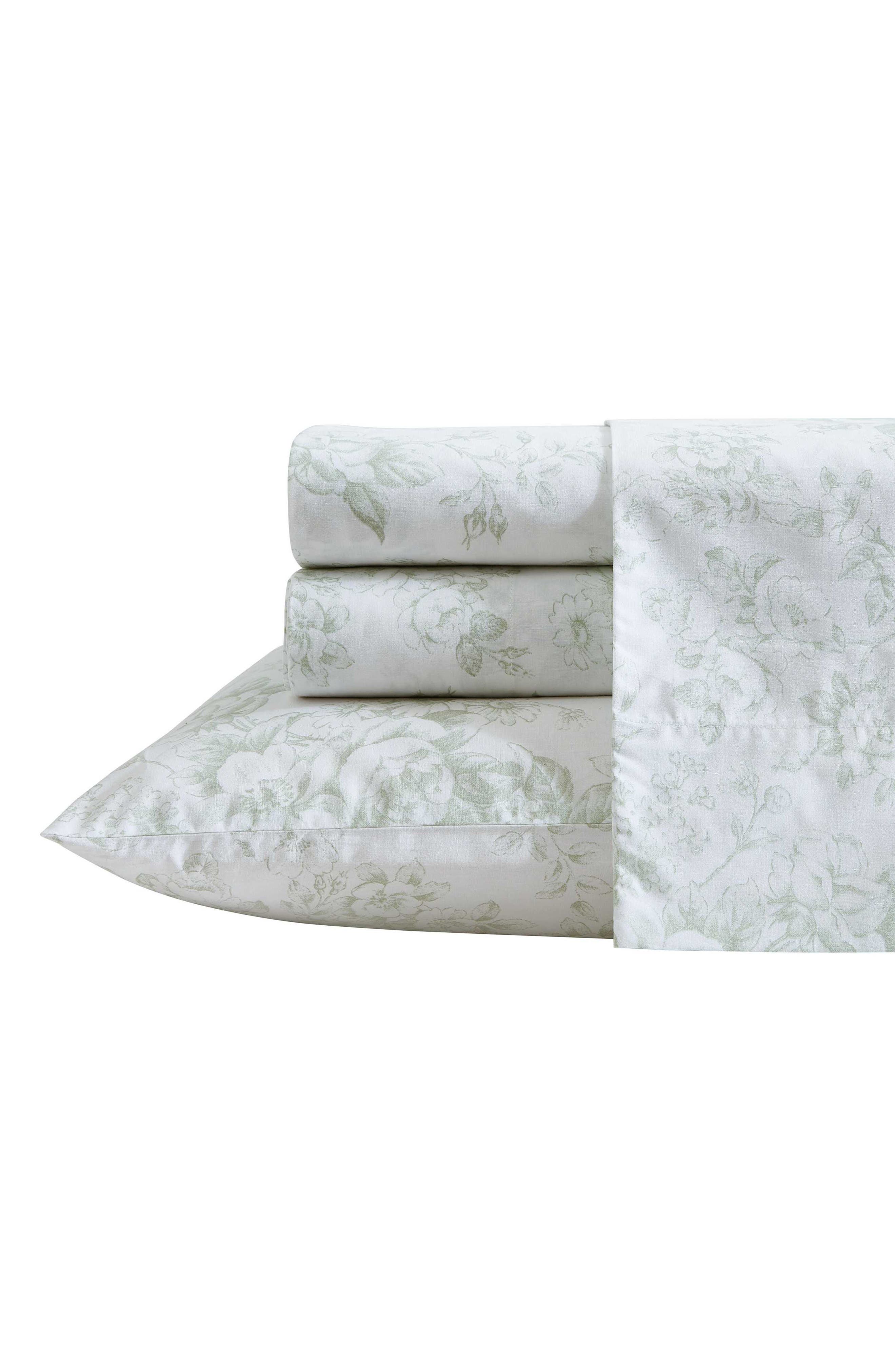 Laura Ashley Toile Delight 4-Piece Cotton Sheet Set