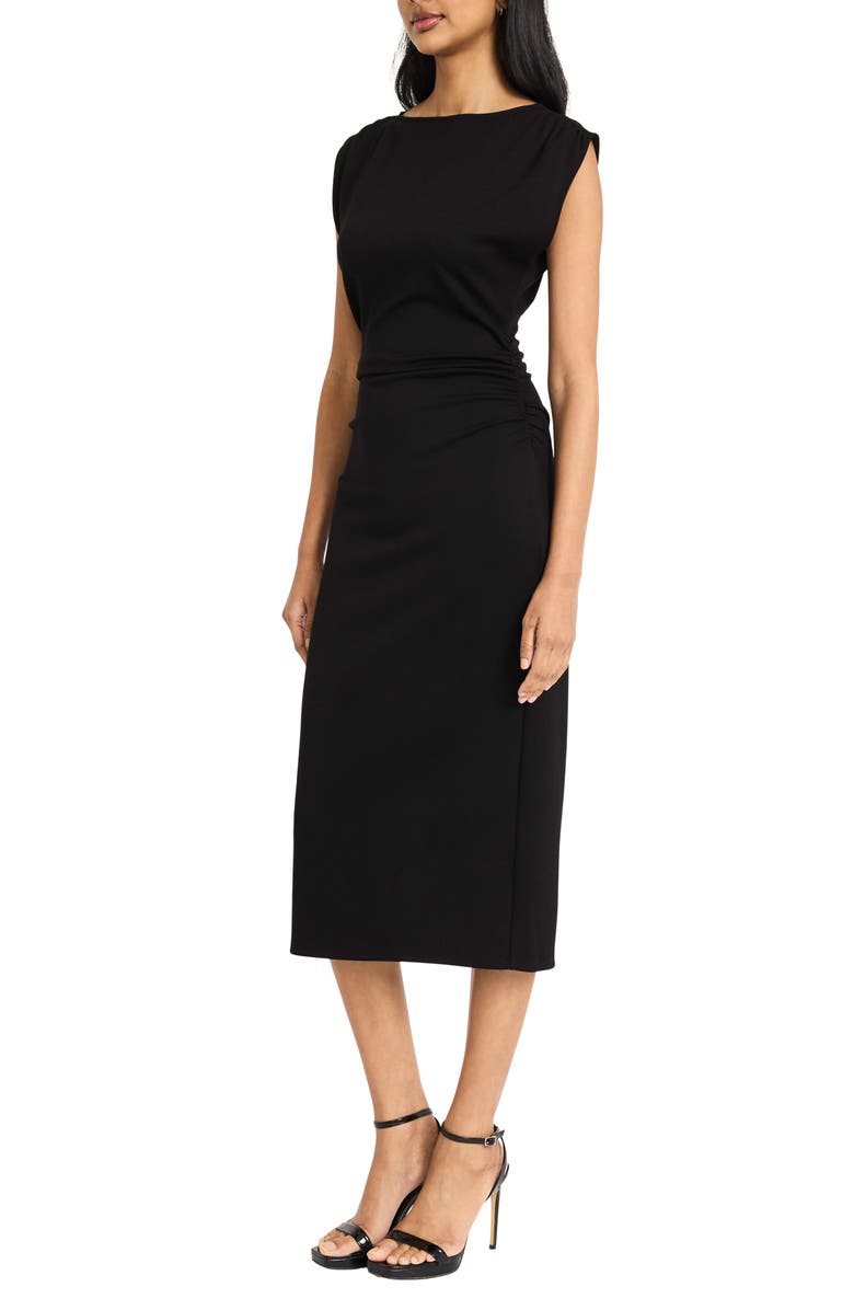 Ruched Cap Sleeve Dress