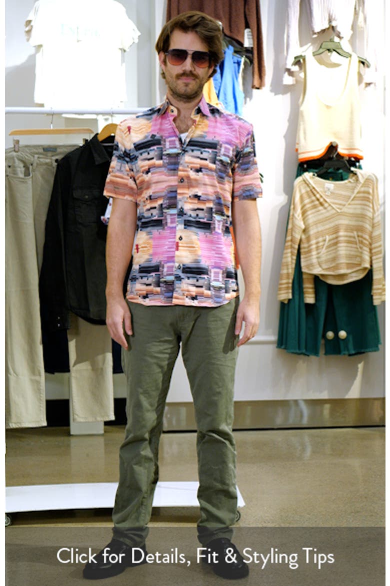 Galileo Glitch Multi Short Sleeve Contemporary Fit Button-Up Shirt video