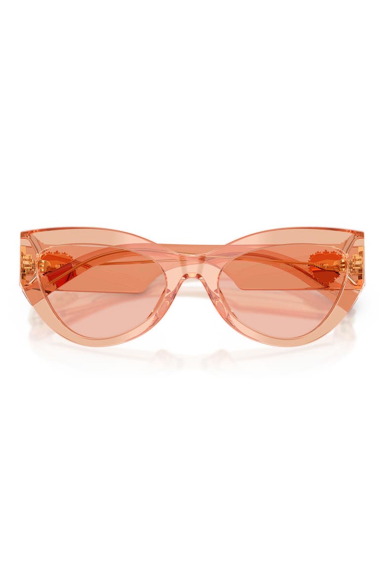 55mm Cat Eye Sunglasses, Alternate, color, NUDE TRANSPARENT / DARK PINK