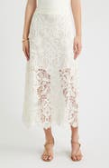 Nordstrom Floral Lace Maxi Skirt