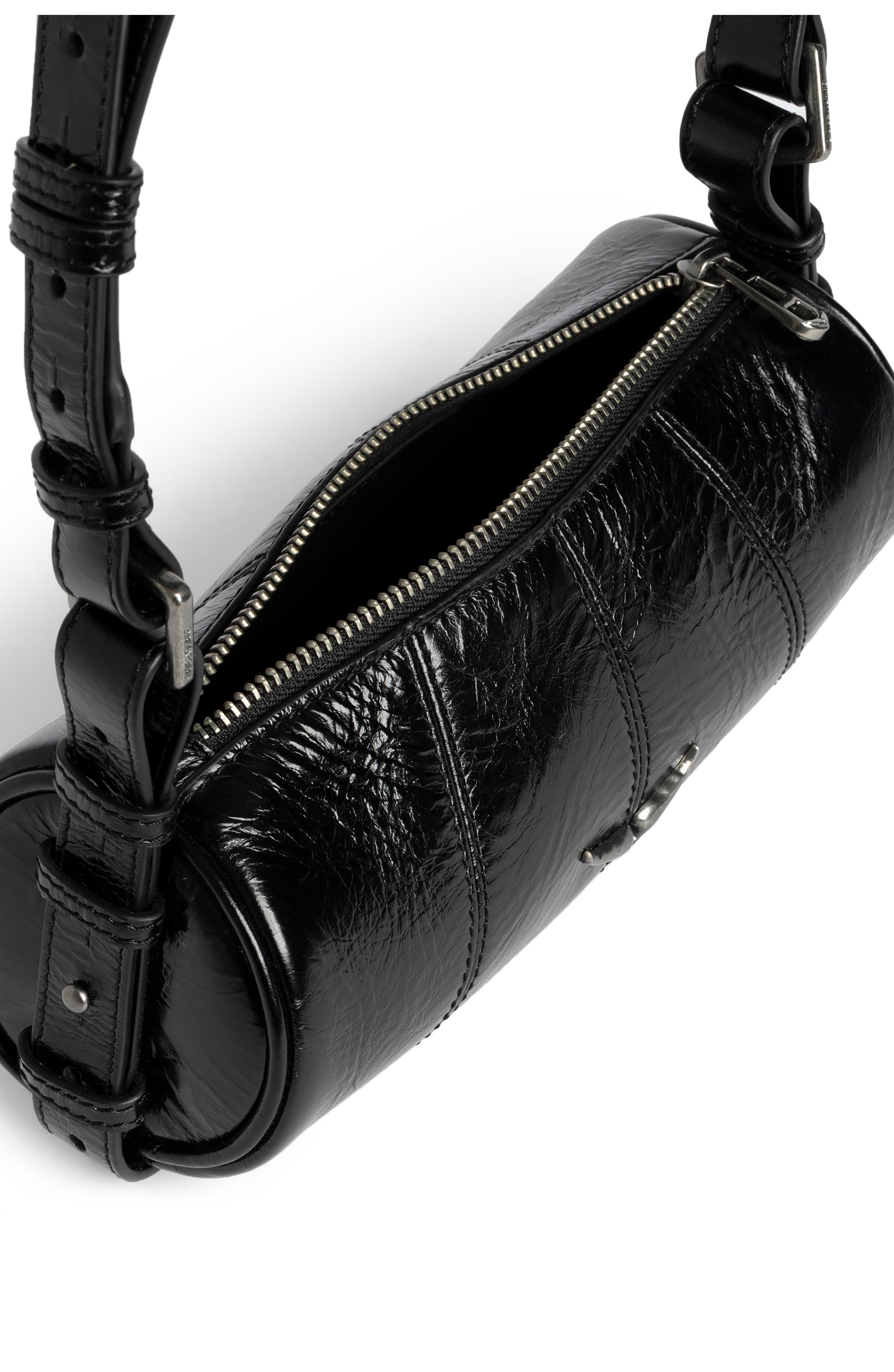 Zadig & Voltaire Le Roudoudou Patent Leather Shoulder Bag, Alternate, color, 