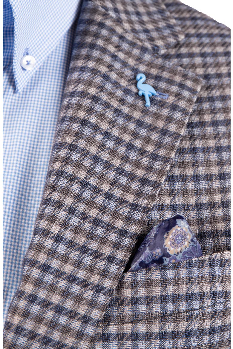 Gingham Textured Sport Coat, Alternate, color, BLUE