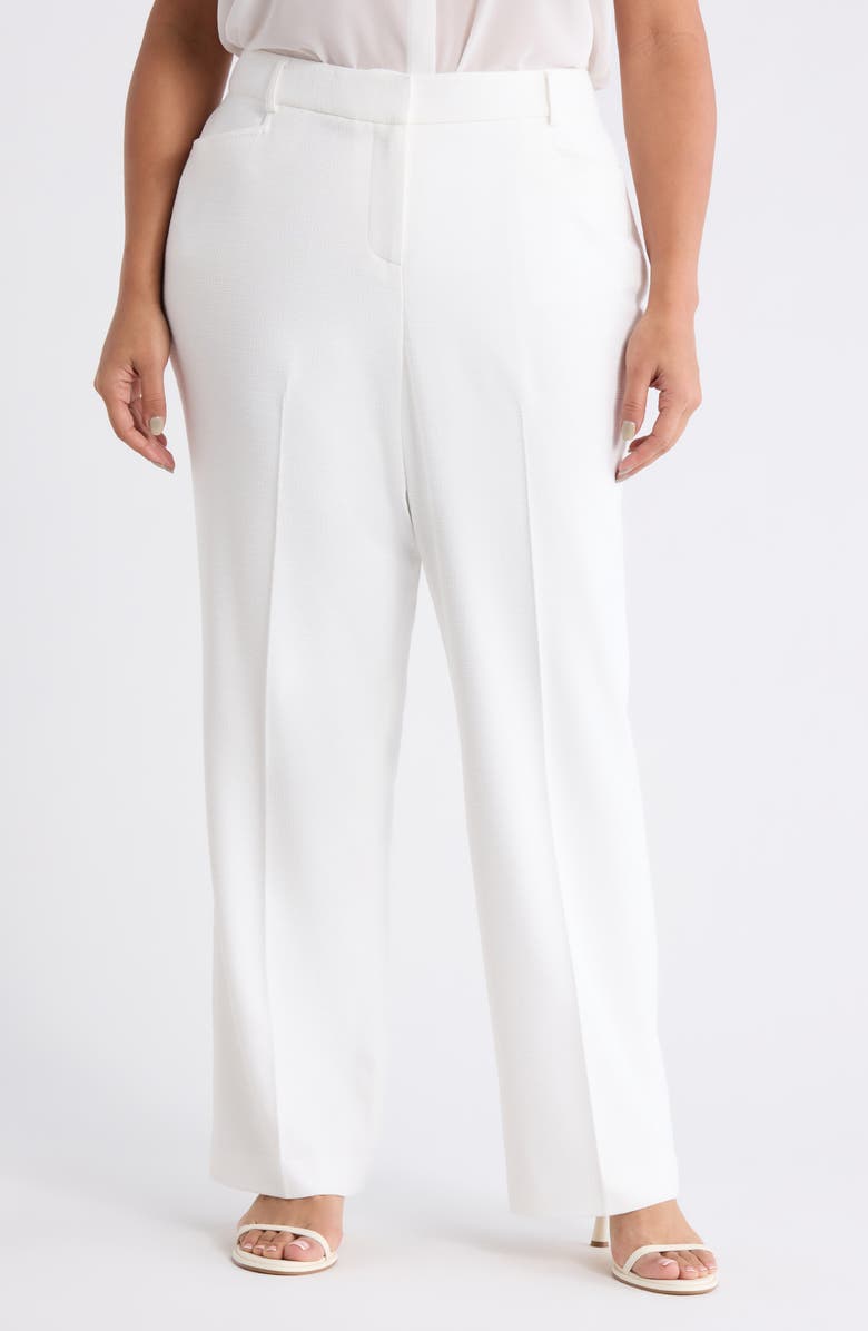 Tahari ASL Stretch Flare Pants, Main, color, Ivory