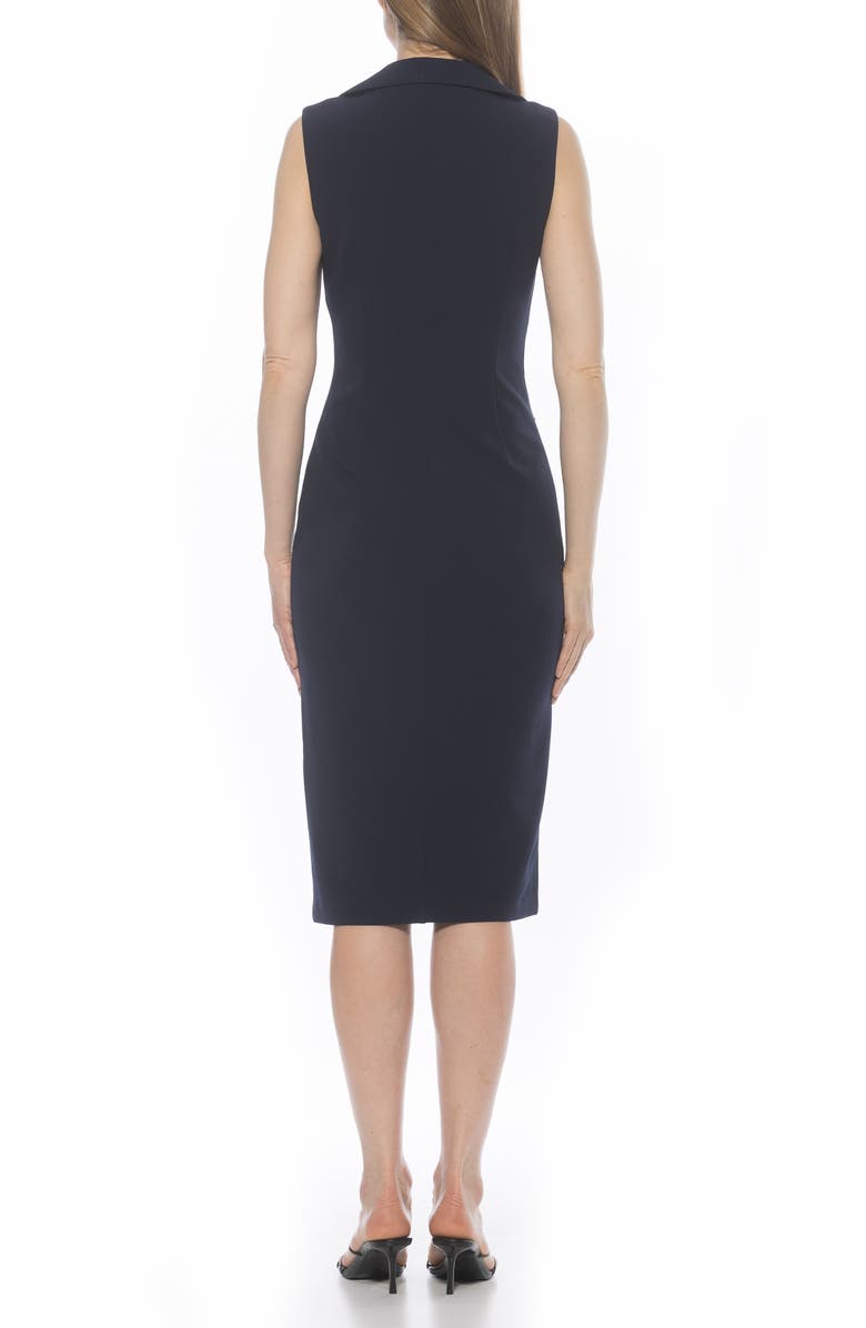 Alexia Admor Jean Sheath Dress, Alternate, color, Navy