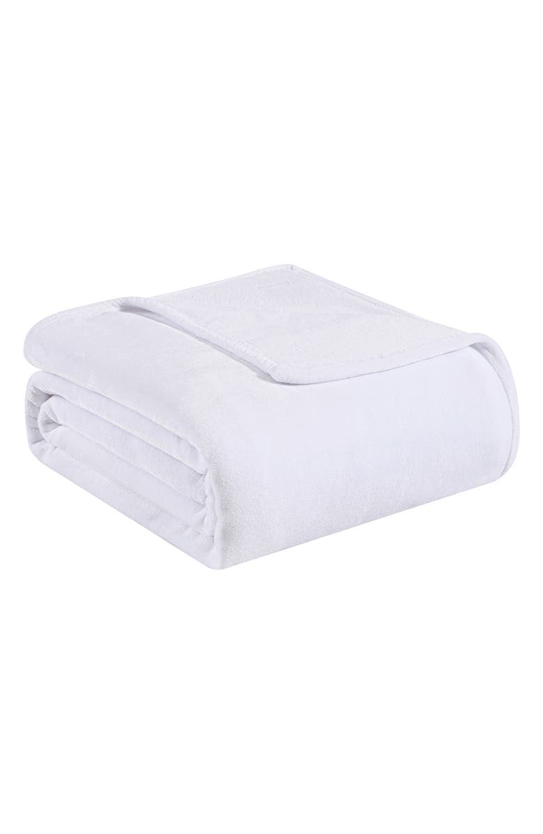 Tommy Bahama Ultra Soft Plush Throw Blanket, Main, color, White