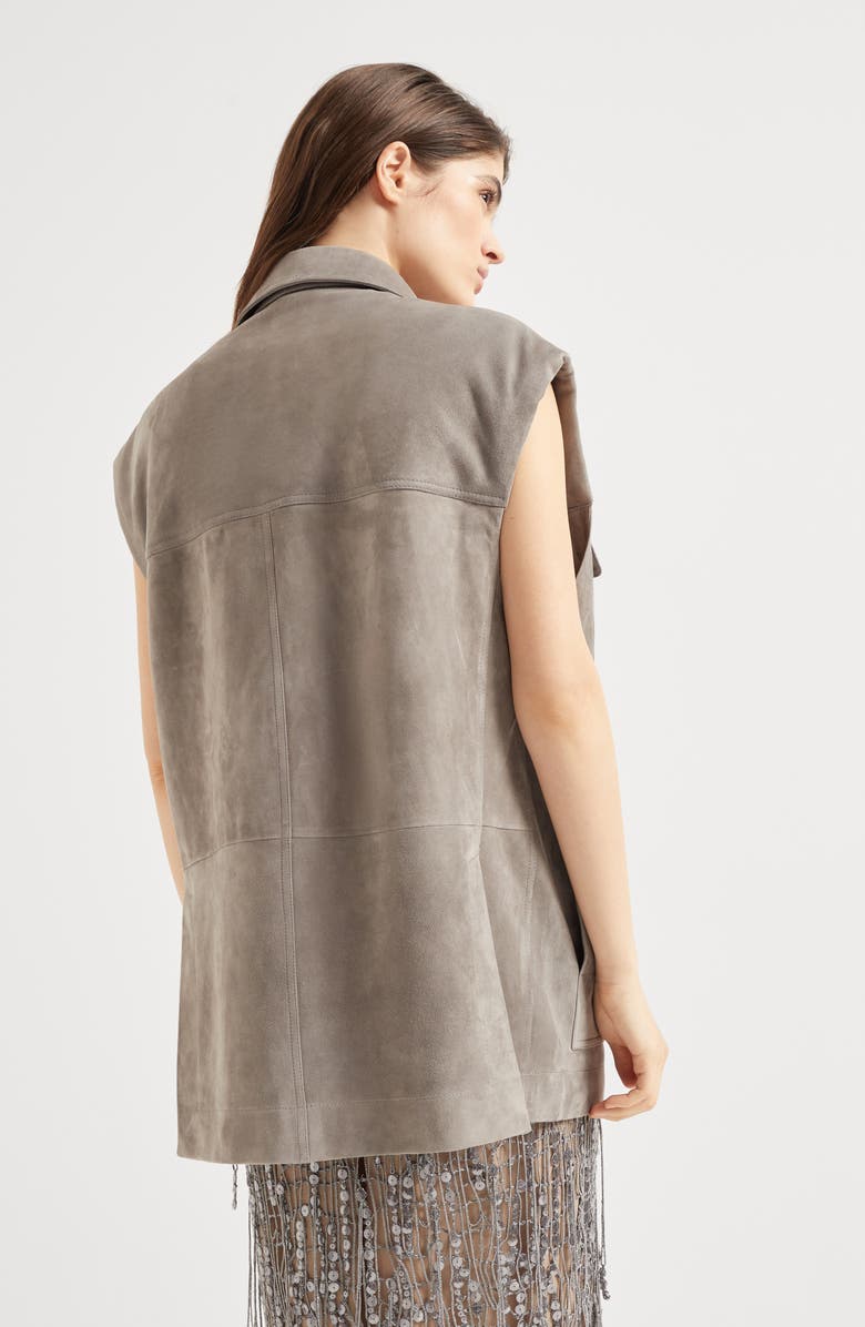 Brunello Cucinelli Couture suede vest, Alternate, color, 