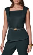 Donna Karan New York Sleeveless Peplum Top