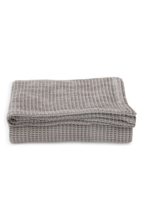 Organic Cotton Waffle Knit Throw Blanket