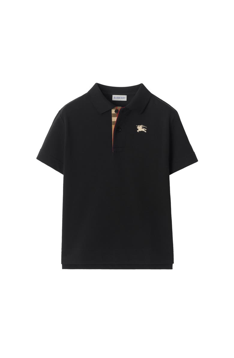 Burberry Cotton Piqué Polo Shirt, Main, color, Black