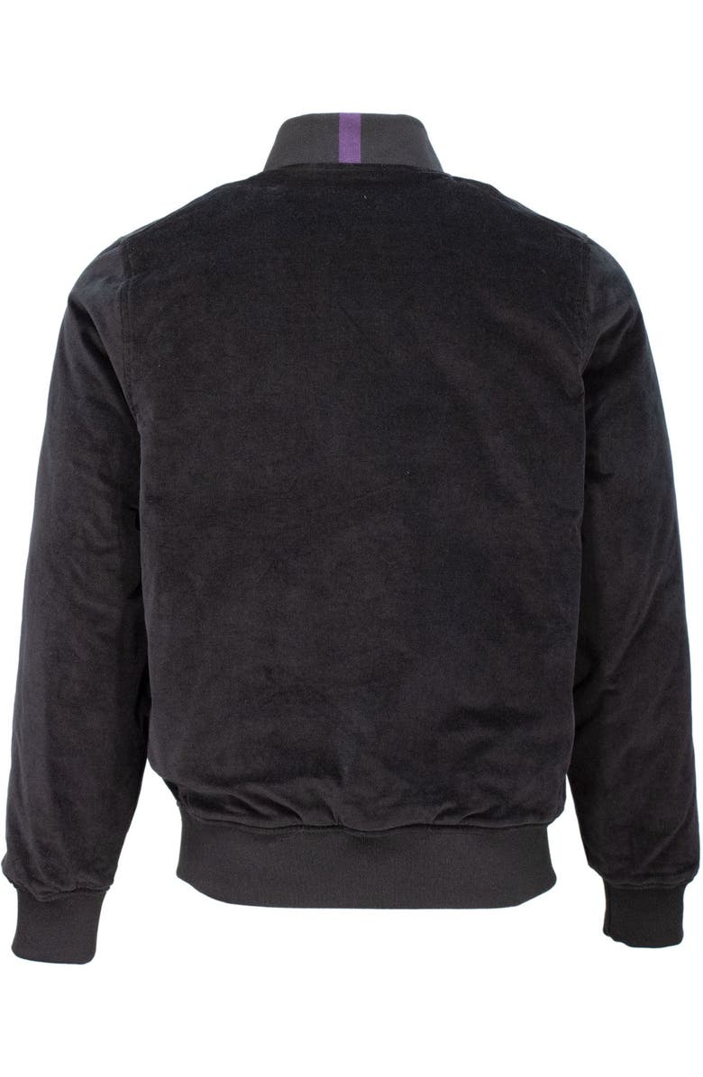 Lords of Harlech Don Velvet Reversible Bomber Jacket, Alternate, color, Black