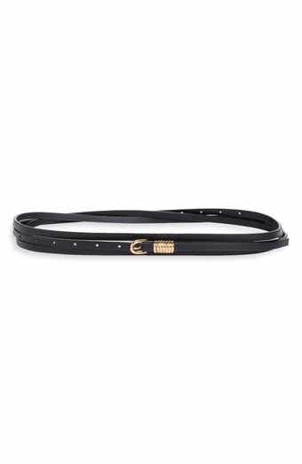 Skinny Faux Leather Belt