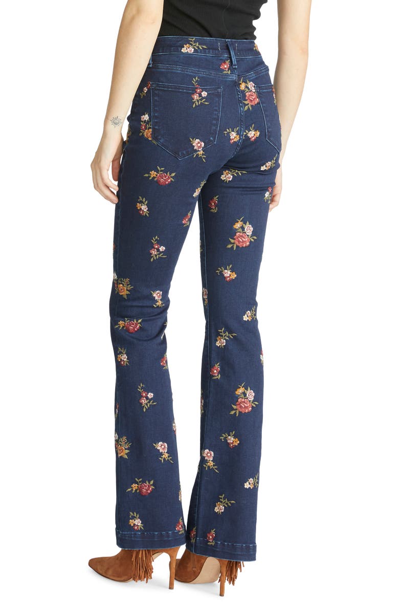 Driftwood Wyatt Floral Embroidered Bootcut Jeans, Alternate, color,