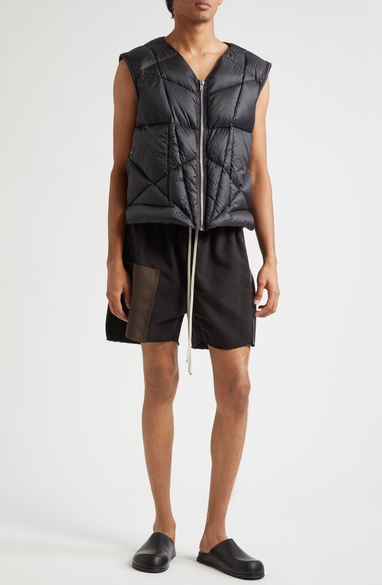 Rick Owens Quilted Down Puffer Vest, Alternate, color,