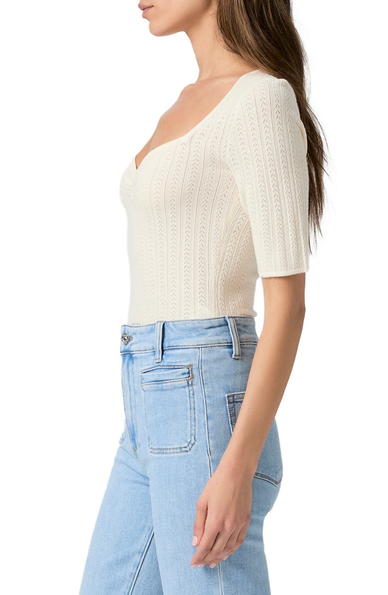 PAIGE Merril Pointelle Top, Alternate, color, Antique White