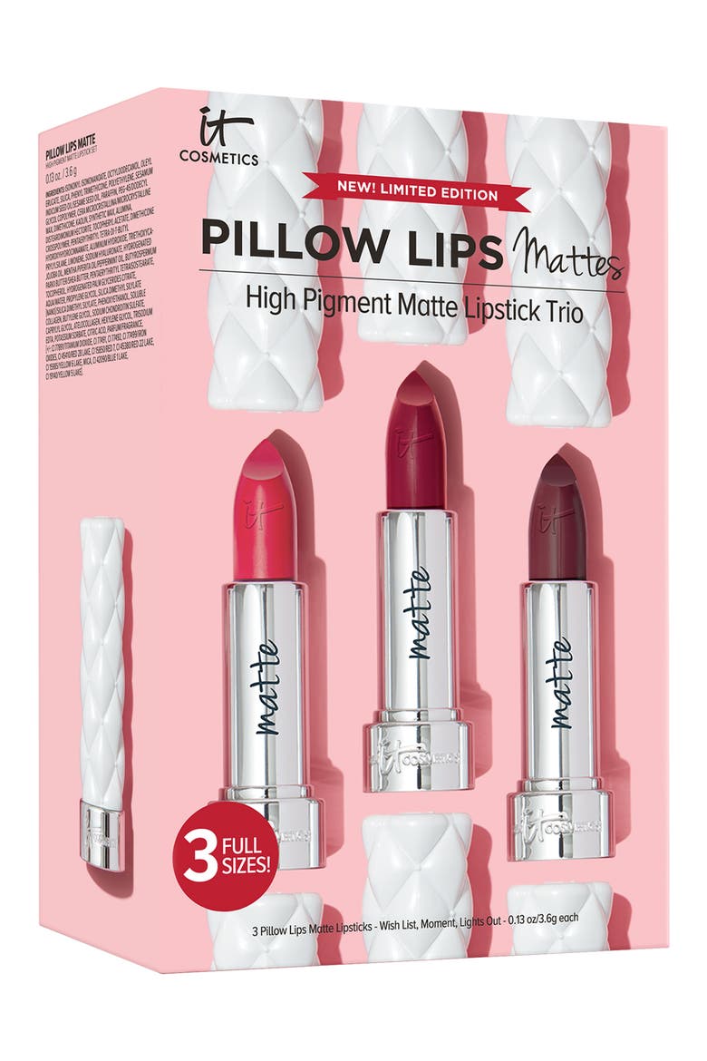 Pillow Lips Matte Lipstick Trio (Limited Edition) $72 Value, Alternate, color, NO COLOR