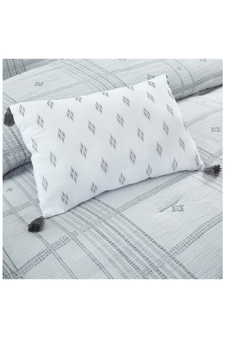 Jacquard Microfiber 5-Piece Comforter Set, Alternate, color, GREY