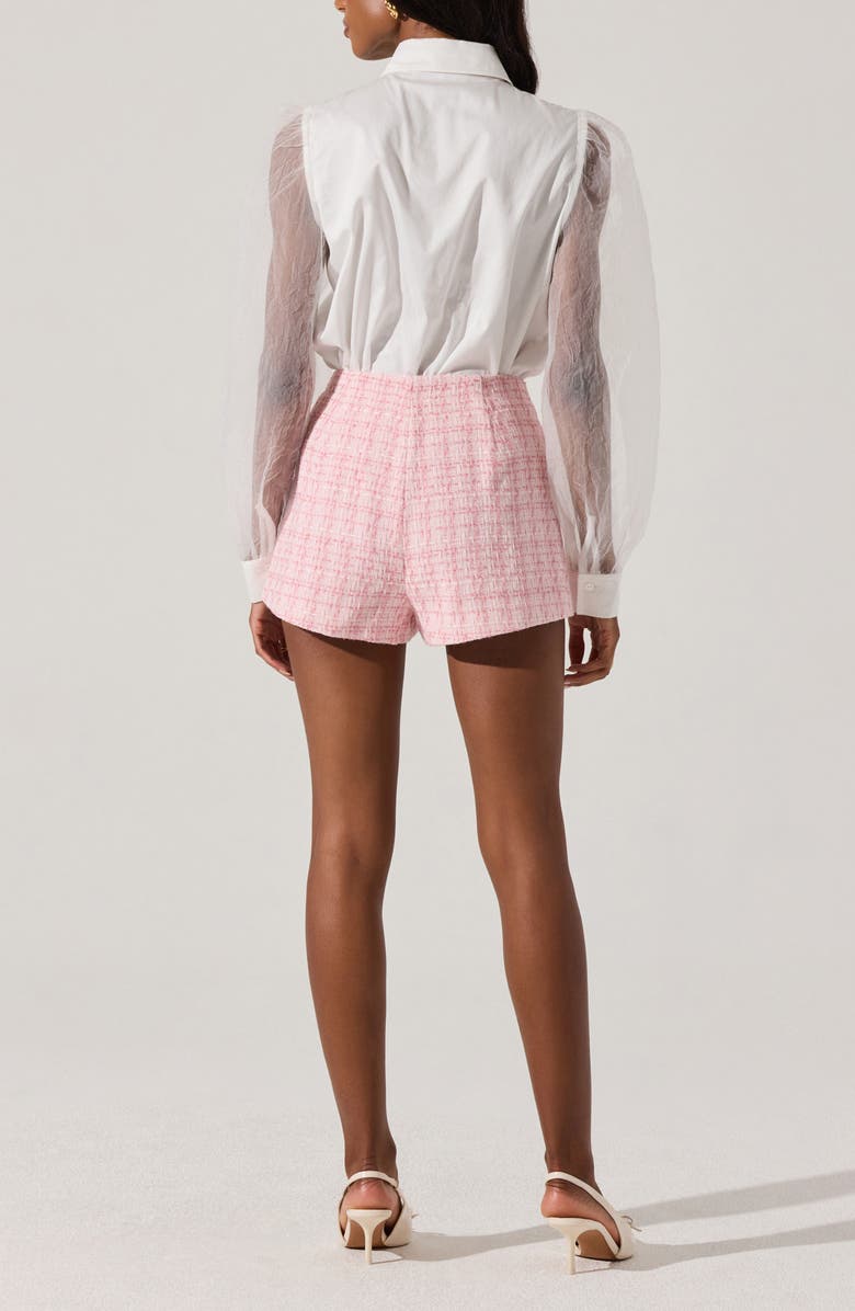 ASTR the Label Sheer Sleeve Shirt, Alternate, color, Off White