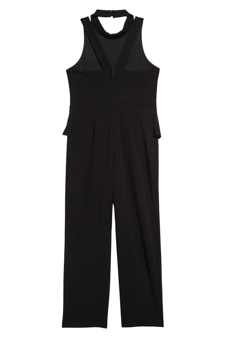 Rhinestone Peplum Jumpsuit, Alternate, color, 001-BLACK