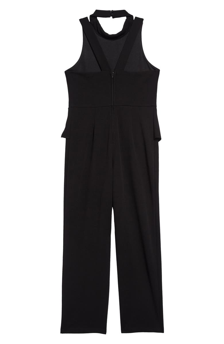 LNL Love, Nickie Lew Rhinestone Peplum Jumpsuit, Alternate, color, 