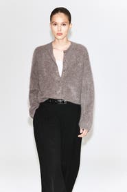 COS Brushed-Cashmere Crew-Neck Cardigan