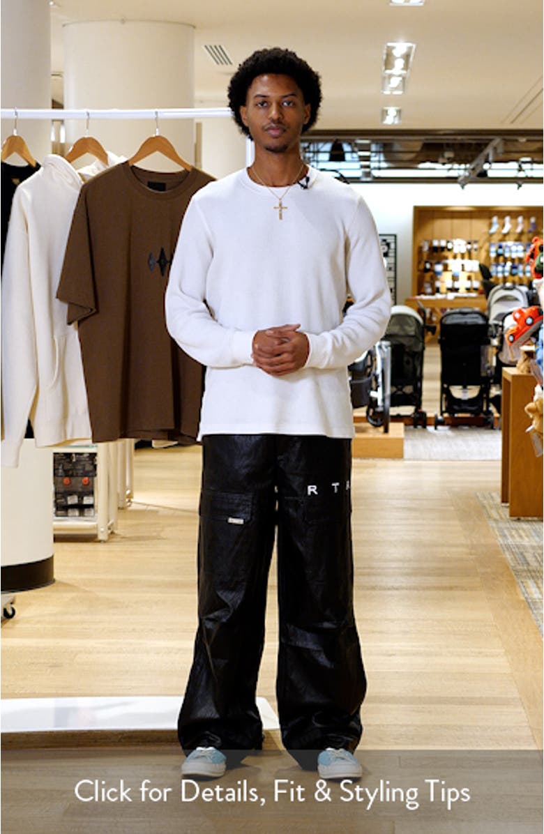 Wylie Baggy Faux Leather Cargo Pants, sales video thumbnail