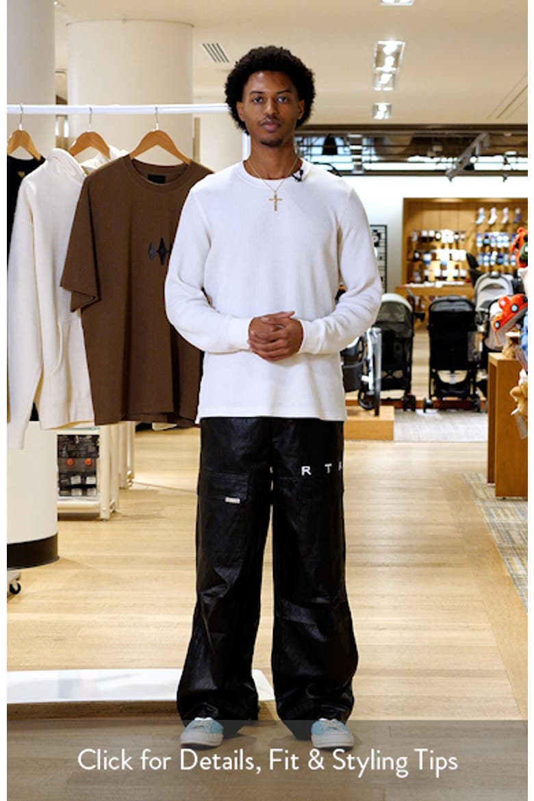 Wylie Baggy Faux Leather Cargo Pants video