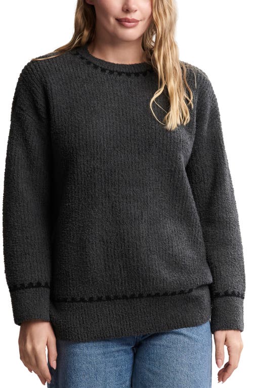 Barefoot Dreams Cozychic® Oversize Rib Crewneck Sweater In Black