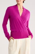 Sofia Cashmere Cashmere Faux Wrap Sweater