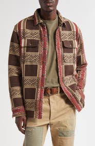 Double RL Padded Jacquard Overshirt