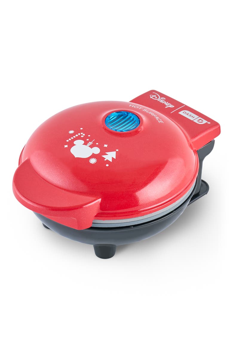 Mickey Mouse Santa Mini Waffle Maker, Main, color, RED