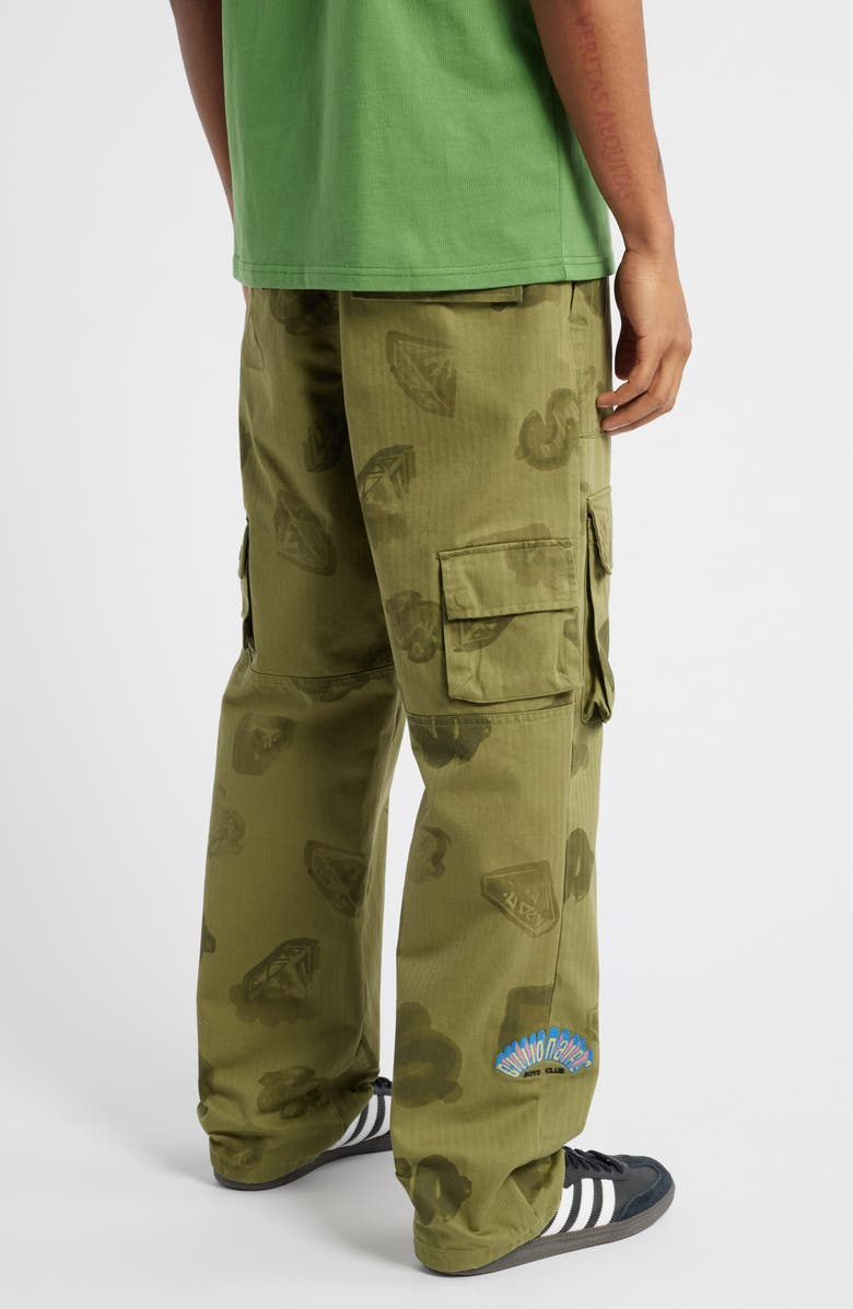Billionaire Boys Club BB Conceal Cotton Herringbone Cargo Pants, Alternate, color, Loden Green
